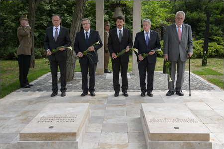 Slovak President Andrej Kiska attends a meeting of heads of states of the Visegrad Group and Germany in Budapest