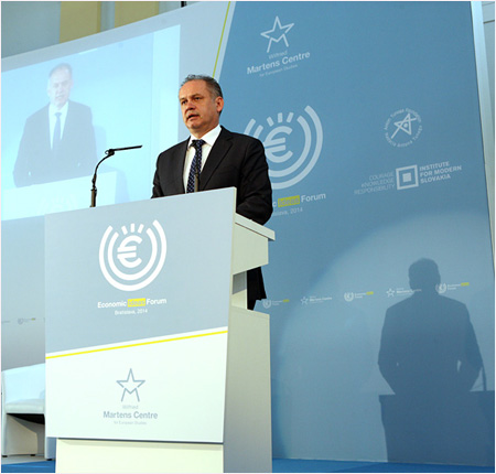 Andrej Kiska vystpil na Economic Ideas Forum