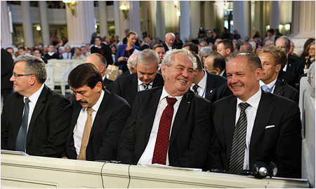 9.10.2014 - stretnutie prezidentov krajn V4 a Nemecka v Lipsku