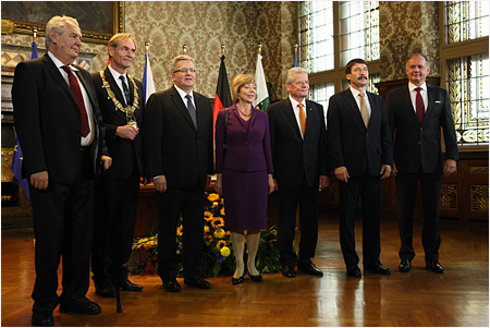 9.10.2014 - stretnutie prezidentov krajn V4 a Nemecka v Lipsku