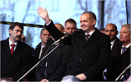 17.11.2014 - Prezident Andrej Kiska si v Prahe uctil vroie Novembra 89
