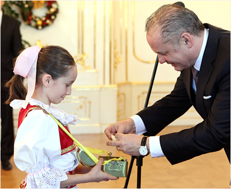 13.1.2015 - Prezident Andrej Kiska prijal koledníkov Dobrej noviny