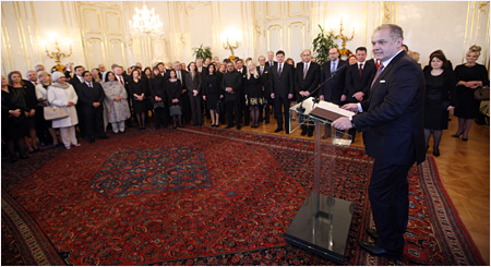 13.1.2015 - Prezident Kiska udelil štátne vyznamenania