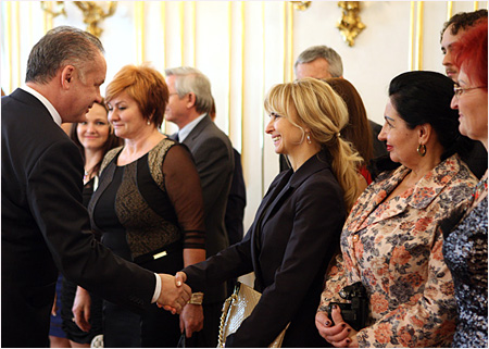 28.1.2015 - Prezident Andrej Kiska prijal ocenených z Dobrovoľník roka 2014