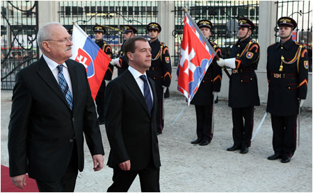 6.4.2010 - Rusk prezident Dmitrij Medvedev na oficilnej nvteve Slovenska