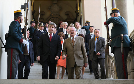 Prezident SR Ivan Gaparovi a pani Silvia Gaparoviov na oficilnej nvteve eskej republiky - 29.6.2009