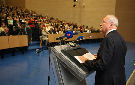 Prezident Ivan Gaparovi otvoril akademick rok na Ekonomickej univerzite - 23.9.2009