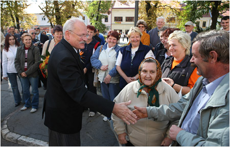 Prezident SR Ivan Gaparovi navtvil Sabinov - 5.10.2009