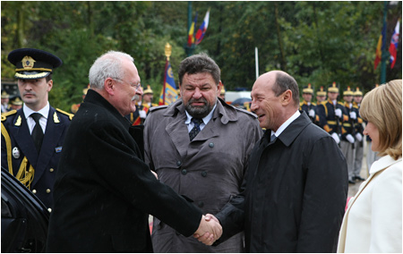 Oficilny privtac ceremonil v palci Cotroceni - Bukure, 16.10.2009