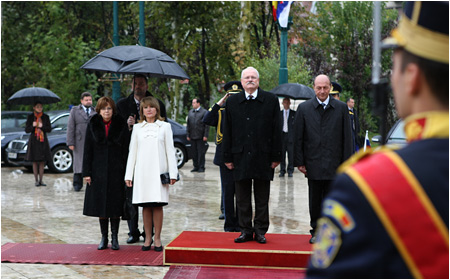 Oficilny privtac ceremonil v palci Cotroceni - Bukure, 16.10.2009