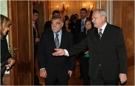 Chorvtsky prezident Stjepan Mesi na rozlkovej nvteve Slovenska - 1.12.2009