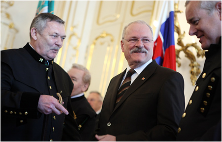 Prezident SR prijal zstupcov banckych spolkov a cechov Slovenska - 20.1.2010