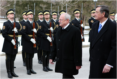 Oficilny privtac ceremonil - Slovinsko, Brdo pri Kranji - 15.3.2010