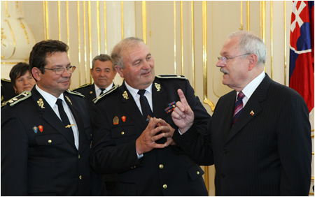 5.5.2010 - Prezident SR prijal zstupcov Dobrovonej poiarnej ochrany