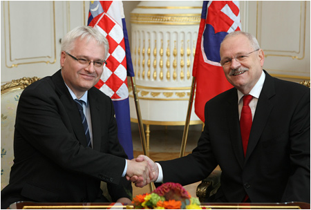 19.5.2010 - Chorvtsky prezident Josipovi na oficilnej nvteve Slovenskej republiky