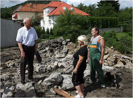 17.8.2010 - Prezident SR Ivan Gaparovi navtvil oblasti postihnut povodami