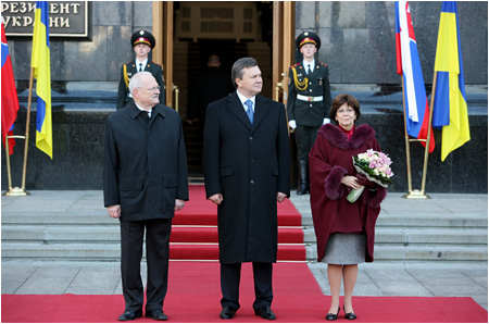 6.10.2010 - Prezident Ivan Gaparovi s manelkou Silviou na oficilnej nvteve Ukrajiny