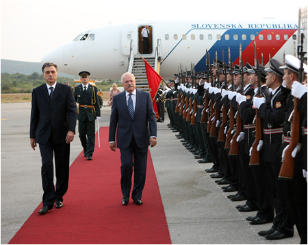 12.9.2011 - Prezident SR s manelkou na oficilnej nvteve iernej Hory