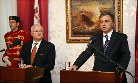 13.9.2011 - Prezident SR s manelkou na oficilnej nvteve iernej Hory