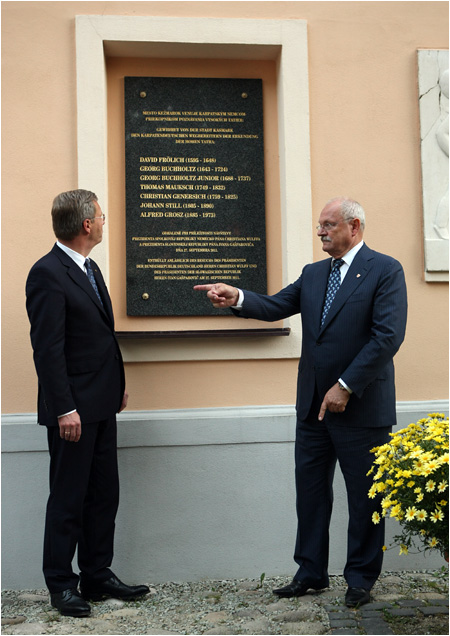 27.9.2011 - Nemeck prezident Christian Wulff na nvteve Slovenska, Kemarok