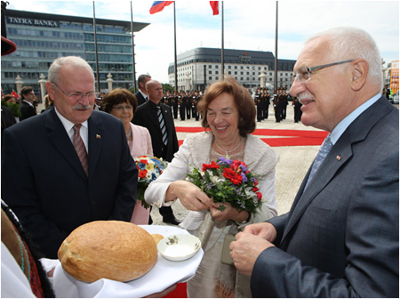 27.6.2011 - Oficilna nvteva prezidenta eskej republiky s manelkou na Slovensku