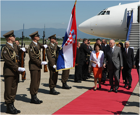 11.7.2012 - Prezident SR s manelkou na oficilnej nvteve Chorvtskej republiky