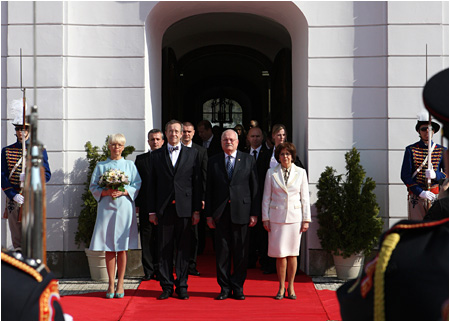 18.4.2013 - Prezident Estnskej republiky s manelkou na oficilnej nvteve Slovenska