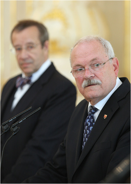 18.4.2013 - Prezident Estnskej republiky s manelkou na oficilnej nvteve Slovenska