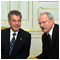 President Ivan Gaparovi with President of the Republic of Austria Heinz Fischer, Bratislava, 16 July 2004 [new window]