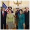 President Ivan Gaparovi with his wife, and American presidential couple George Bush and Laura Bush, the Presidential Palace, Bratislava, 24 February 2005 [new window]