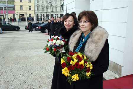 Na oficilnu nvtevu Slovenskej republiky pricestoval Vclav Klaus s manelkou - 10.3.2008