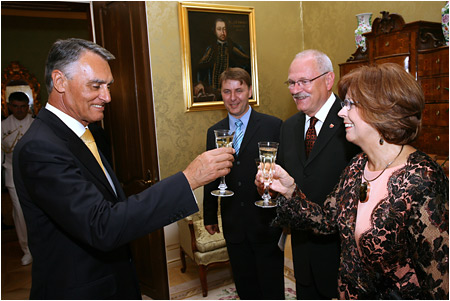 Prezident Portugalskej republiky Anbal Antnio Cavaco Silva s manelkou na oficilnej nvteve Slovenska - 4.9.2008