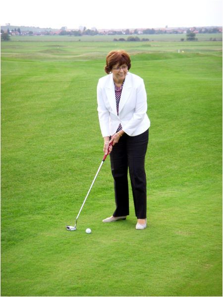 First Lady at a charity golf tournament in Skalica