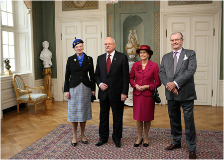 Presidential couple at official visit to the Kingdom of Denmark