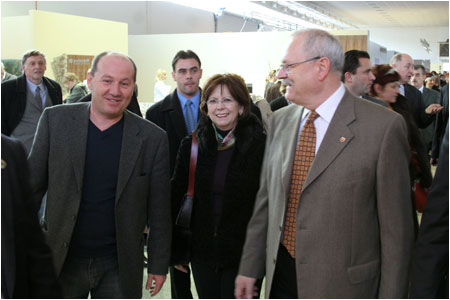 Presidential couple at the furniture fair in Nitra