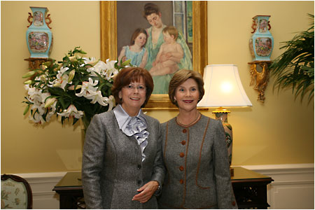 Mrs. Silvia Gaparoviov at a working lunch in the White House