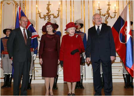 Britain's Queen Elizabeth II. on an official visit to Slovakia