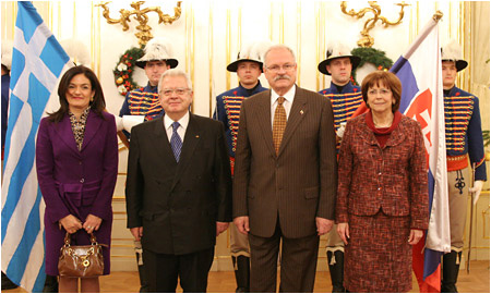 First Lady welcomed the spouse of the Greek ambassador in Slovakia