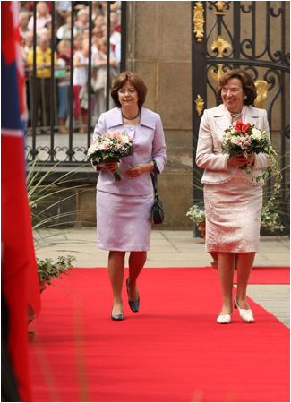 Presidential couple at the official visit in Czech Republic