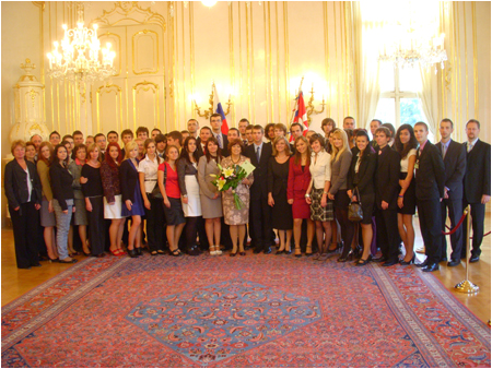 First Lady met participants of the Model European Parliament 2010