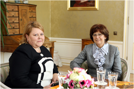 First Lady met wives of Ambassadors of Ukraine and Cyprus to Slovakia 
