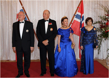 Norwegian royal couple at official visit in Slovakia 
