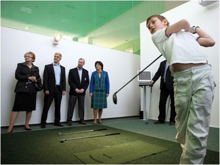 First lady at the opening of the Academic Golf Center