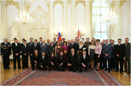 Prezidentsk pr sa stretol s lauretmi ocenenia Zlat zchranrsky kr