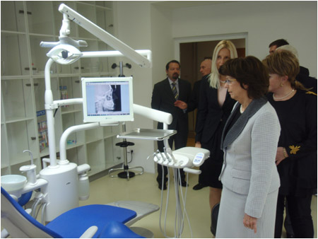 First Lady of Slovakia Mrs. Silvia Gaparoviov gave a donation to the Department of Orthodontics of the Medicine Faculty of the Slovak Medical University in Bratislava worth  3,650