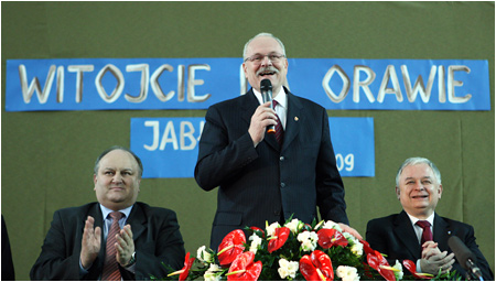 Slovensk prezident Ivan Gaparovi a posk prezident Lech Kaczyski sa stretli na Orave - 21.2.2009