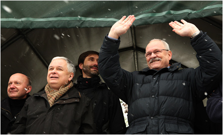 Slovensk prezident Ivan Gaparovi a posk prezident Lech Kaczyski sa stretli na Orave - 21.2.2009