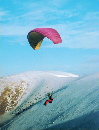 Paragliding v zime