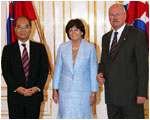 Prezident SR s manelkou prijal generlneho riaditea UNESCO