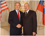 Prezident SR Ivan Gaparovi sa stretol sprezidentom USA